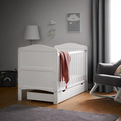 Obaby Cot & Cot Bed Cot & Under Drawer Obaby - Whitby White Cot Bed - Direct Delivery