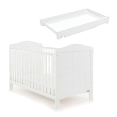 Obaby Cot & Cot Bed Obaby - Whitby White Cot Bed - Direct Delivery