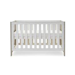 Obaby Cot Greywash with white Obaby - Nika Cot Bed - Direct Delivery