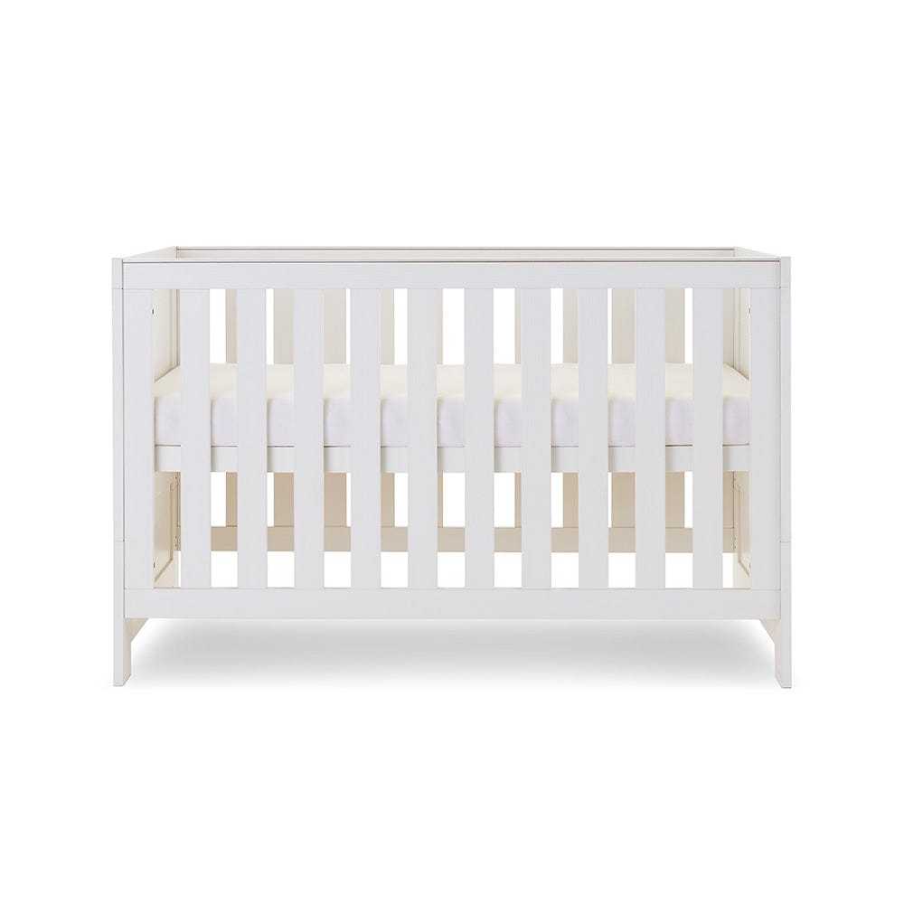 Obaby Cot Whitewash Obaby - Nika Cot Bed - Direct Delivery