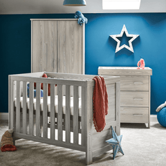 Obaby Nursery Furniture Grey Wash Obaby Mini Nika 3 Piece Room Set  - Direct Delivery