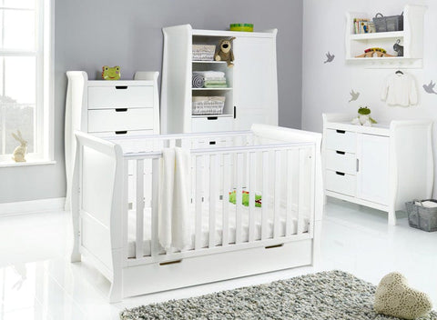 Obaby Nursery Furniture Obaby Stamford Classic Sleigh 4 Piece Room Set - Direct Delivery