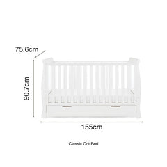 Obaby Nursery Furniture Obaby Stamford Classic Sleigh Cot Bed - Direct Delivery