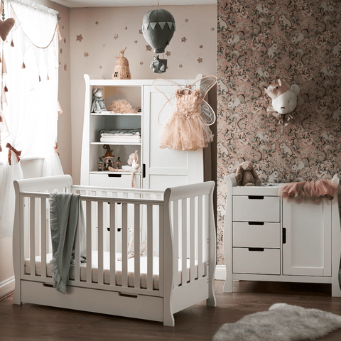 Obaby Nursery Furniture Obaby Stamford Mini Sleigh 3 Piece Room Set - Direct Delivery