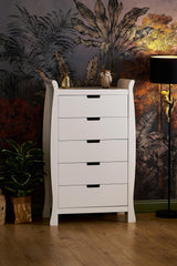 Obaby Nursery Furniture Obaby Stamford Sleigh Tall Chest of Drawers - Direct Delivery