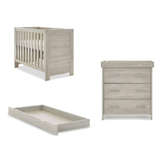 Obaby Nursery Furniture Set Grey Wash with Under Drawer Obaby Mini Nika 2 Piece Room Set - Direct Delivery