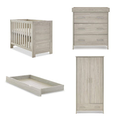 Obaby Nursery Furniture Set Grey Wash with Under Drawer Obaby Mini Nika 3 Piece Room Set  - Direct Delivery