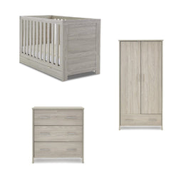 Obaby Nursery Furniture Set Grey Wash with Under Drawer Obaby Nika 3 Piece Room Set - Direct Delivery