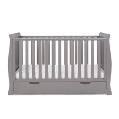 Obaby Nursery Furniture Taupe Grey Obaby Stamford Classic Sleigh Cot Bed & Breathable Mattress - Direct Delivery