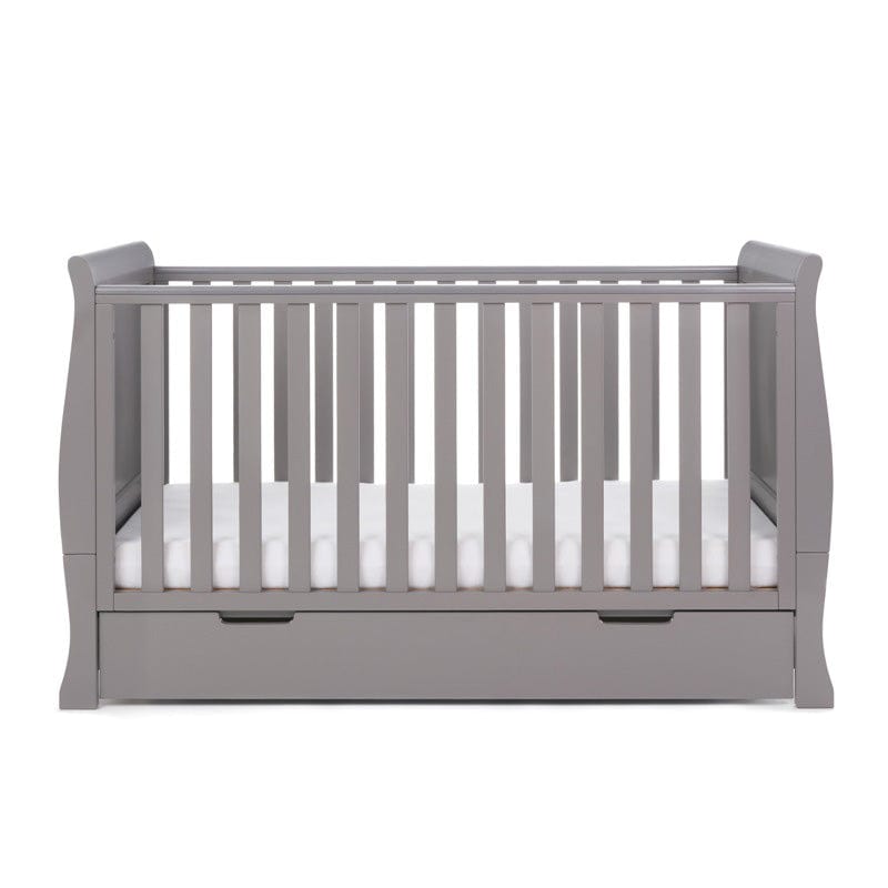 Obaby Nursery Furniture Taupe Grey Obaby Stamford Classic Sleigh Cot Bed - Direct Delivery