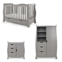 Obaby Nursery Furniture Taupe Grey Obaby Stamford Luxe 3 Piece Set - Direct Delivery