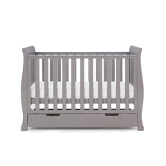 Obaby Nursery Furniture Taupe Grey Obaby Stamford Mini Sleigh Cot Bed - Direct Delivery
