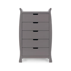 Obaby Nursery Furniture Taupe Grey Obaby Stamford Sleigh Tall Chest of Drawers - Direct Delivery