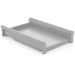 Obaby Nursery Furniture Warm Grey Obaby Stamford Classic Sleigh Cot Bed & Cot Top Changer - Direct Delivery