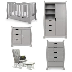 Obaby Nursery Furniture Warm Grey Obaby Stamford Luxe 5 Piece Set - Direct Delivery