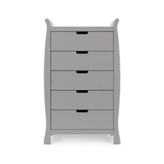 Obaby Nursery Furniture Warm Grey Obaby Stamford Sleigh Tall Chest of Drawers - Direct Delivery
