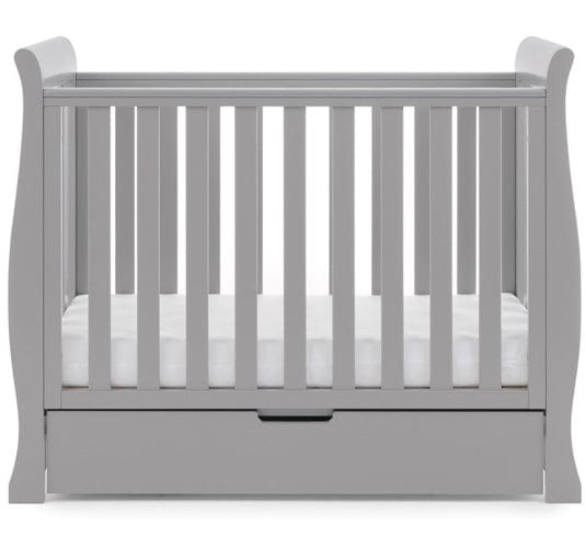 Obaby Nursery Furniture Warm Grey Obaby Stamford Stamford Space Saver Sleigh & Sprung Mattress - Direct Delivery