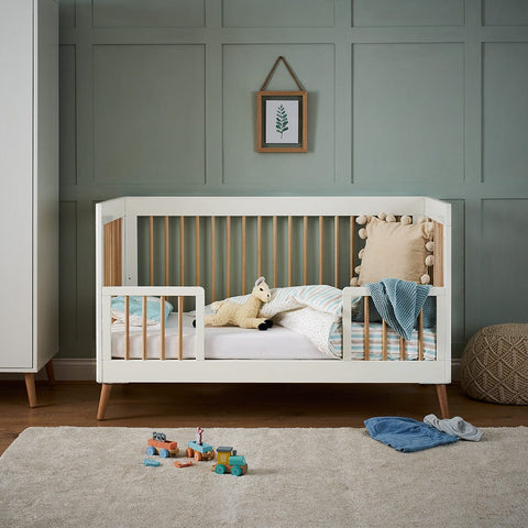 Obaby Nursery Furniture White/Natural Obaby Maya Cot Bed - Direct Delivery