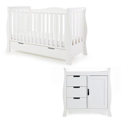 Obaby Nursery Furniture White Obaby Stamford Luxe 2 Piece Set - Direct Delivery