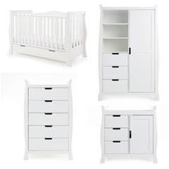 Obaby Nursery Furniture White Obaby Stamford Luxe 4 Piece Set - Direct Delivery