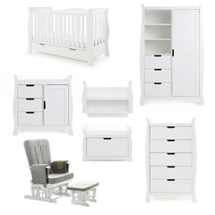 Obaby Nursery Furniture White Obaby Stamford Luxe 7 Piece Set - Direct Delivery