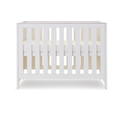 Obaby Nursery Furniture Whitewash Obaby - Nika Mini Cot Bed - Direct Delivery