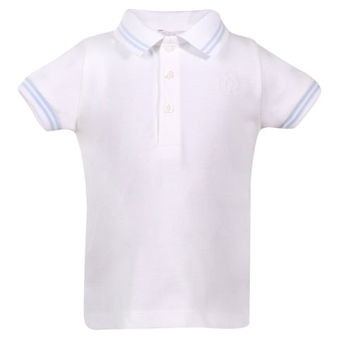 Patachou Blue & White Polo Shirt - Polo Shirt