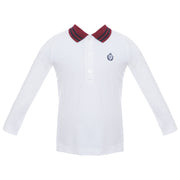 Patachou White Long Sleeved Polo Shirt - Polo Shirt