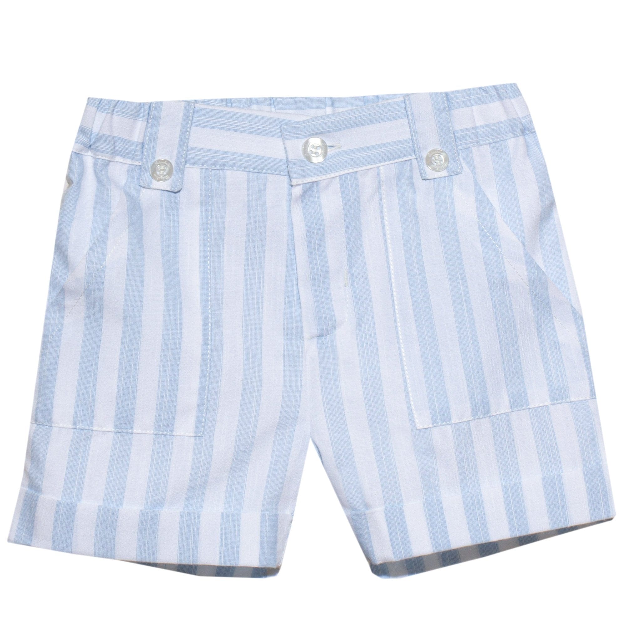 Patachou Blue & White Striped Shorts - Shorts