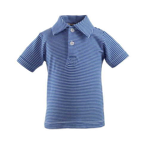 Rachel Riley Blue & White Striped Polo Shirt - Shirt