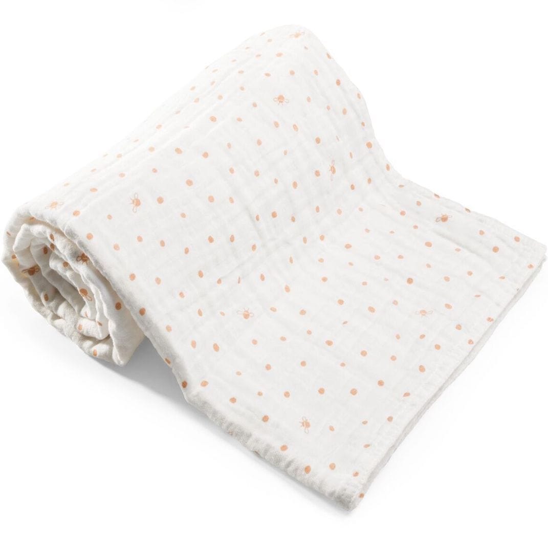 Stokke Blanket Organic Muslin - Coral Bee - Blanket
